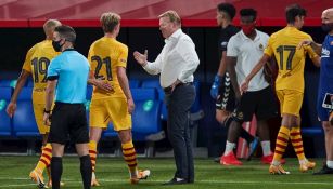 Ronald Koeman en su debut con Barcelona