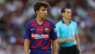 Riqui Puig durante un partido con el Barcelona