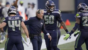 Pete Carroll, en un partido de Seattle