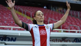 Janelly Farias en partido con Chivas