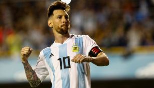 Lionel Messi durante un partido con Argentina