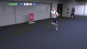 Eric Dier salió corriendo en busca de un baño