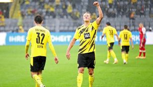 Haaland anotó doblete en goleada del Dortmund