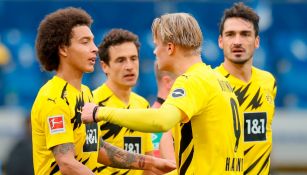 Haaland y Witsel después de la victoria del Borussia