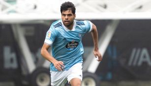 Néstor Araujo durante un duelo con el Celta de Vigo 