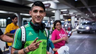 Alan Pulido en una convocatoria 