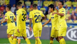 Jugadores del Villarreal celebrando un gol