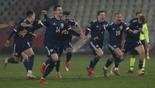 Escocia festejando su pase a la Euro 2020