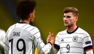 Timo Werner celebrando una anotación con Alemania