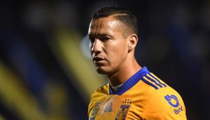 Jesús Dueñas durante un partido con Tigres