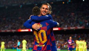 Messi y Griezmann en festejo