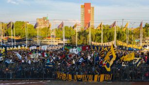 Pumas: Aficionados auriazules festejaron el pase a la Final afuera del estadio de C.U.
