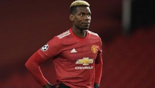 Paul Pogba en un partido con el United