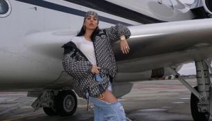 Georgina Rodríguez, posa en un jet privado de la familia