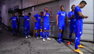 Jugadores de Cruz Azul previo a un partido