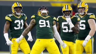 Jugadores de Green Bay festejan una captura