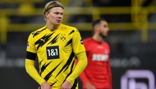 Erling Haaland en un partido con el Borussia