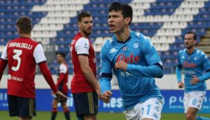 Chucky Lozano: Marcó gol con el Napoli ante Cagliari
