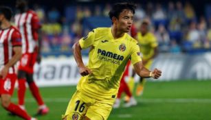 Take Kubo en un partido con el Villarreal