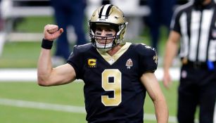 Drew Brees durante un partido con Saints