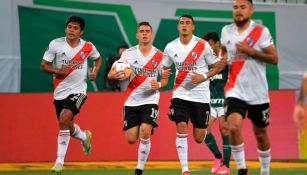 Jugadores de River Plate tras anotar a Palmeiras
