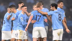 Phil Foden festeja su anotación ante Brighton 