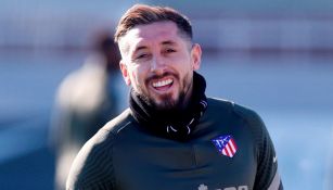 Héctor Herrera en un entrenamiento del Atlético de Madrid