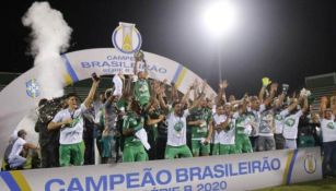 Jugadores de Chapecoense en festejo