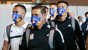 Jugadores de Tigres en el aeropuerto de Doha 