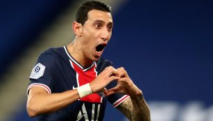 Ángel Di María celebra un gol con el PSG 