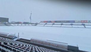 Estadio Olímpico Benito Juárez, 'pintado' de blanco por nevada