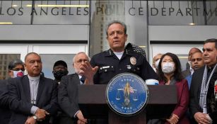 Policía de Los Ángeles en conferencia de prensa