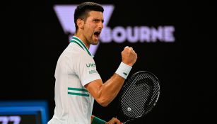 Novak Djokovic tras avanzar a la final del Abierto de Australia 