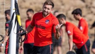 Héctor Herrera en entrenamiento con el Atlético de Madrid