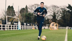 Raúl Jiménez en los entrenamientos