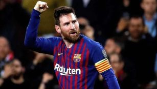 Messi en partido con Barcelona