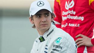 Esteban Gutiérrez previo a una práctica de Mercedes