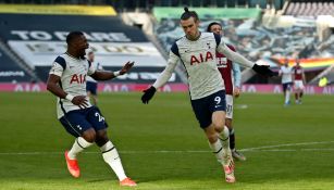 Gareth Bale festeja un tanto con el Tottenham 
