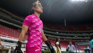 Blanca Félix previo a un partido de Chivas