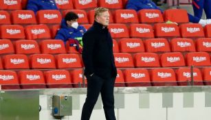 Ronald Koeman en un partido del Barcelona