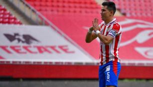 Jesús Molina en festejo con Chivas