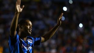 Ronaldinho durante su paso por el Querétaro 