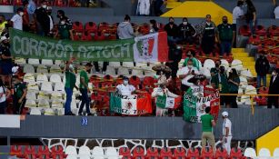 Afición mexicana en victoria vs Estados Unidos en el Preolímpico