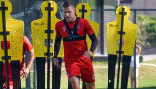 Julio Furch, durante un entrenamiento de Atlas