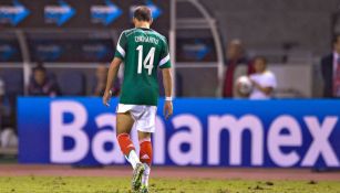 Chicharito Hernández en lamento con México ante Costa Rica en 2013