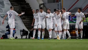 Jugadores del Real Madrid en un partido de Champions League