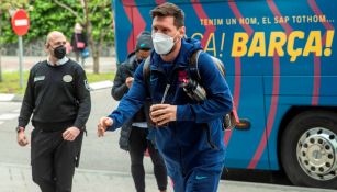 Messi llega a concentración previo al clásico