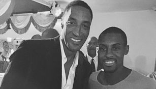 Scottie Pippen junto a su hijo Antron 