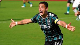 Javier Hernández tras anotar gol con el LA Galaxy