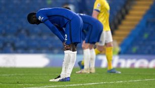 Antonio Rudiger del Chelsea reacciona ante empate frente al Brighton